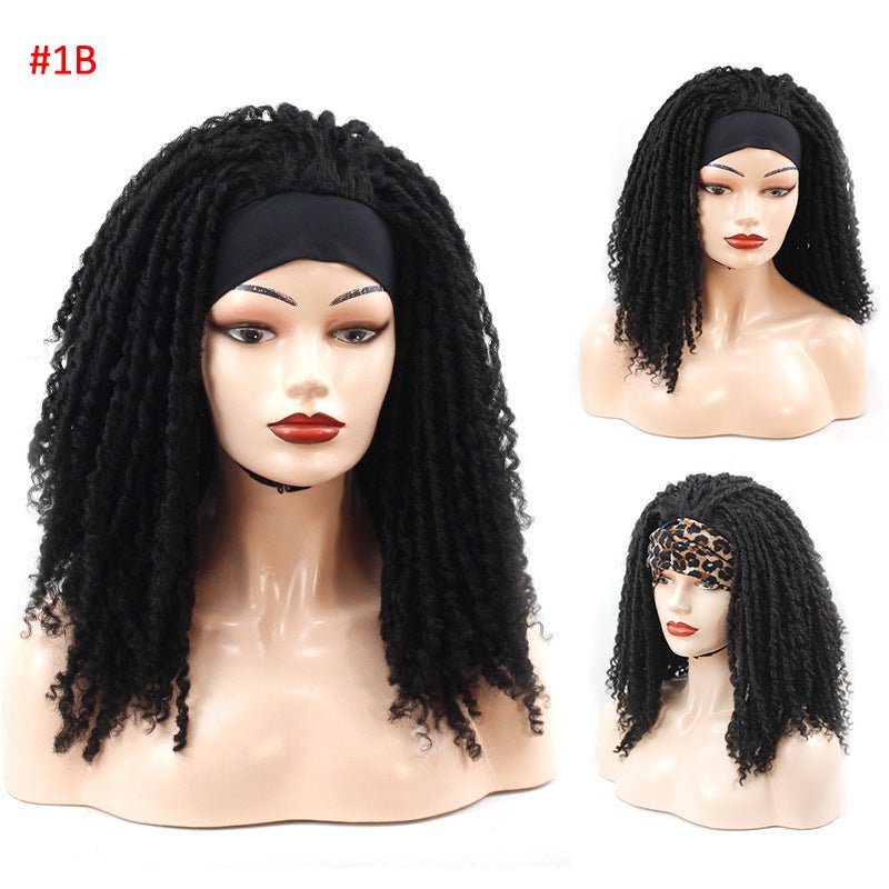 Ribbon Long Curly Crochet Hair Wig Head Cover - Boss Boutique Hair and Accessories