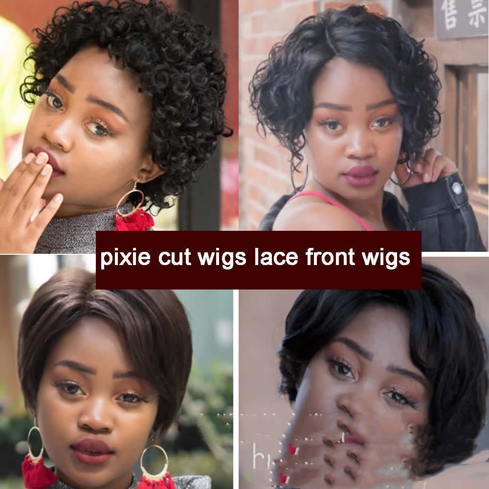 Wig Pixie Real Hair Front Lace - Boss Boutique Hair and Accessories