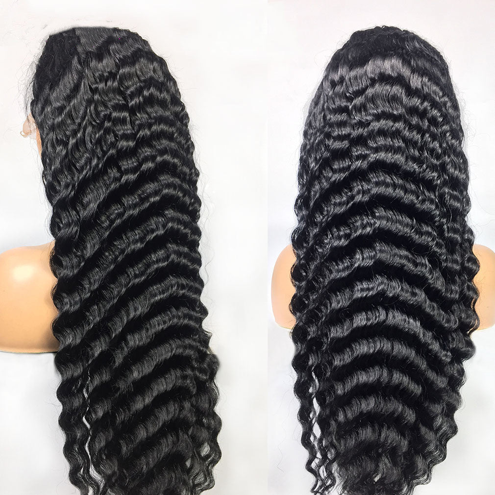Human Hair 28 30 Deep Wave Lace Frontal Wigs 13 4 Front Wigs - Boss Boutique Hair and Accessories