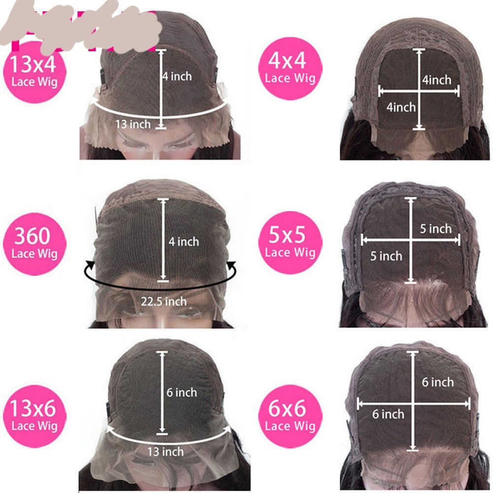 Real Human Hair Lace Wig Set Straight Hair Black Medium Length - Boss Boutique Hair and Accessories