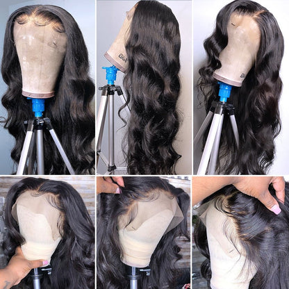 Inch Body Wave Lace Front Human Hair Wigs Peruvian Loo - Boss Boutique Hair and Accessories