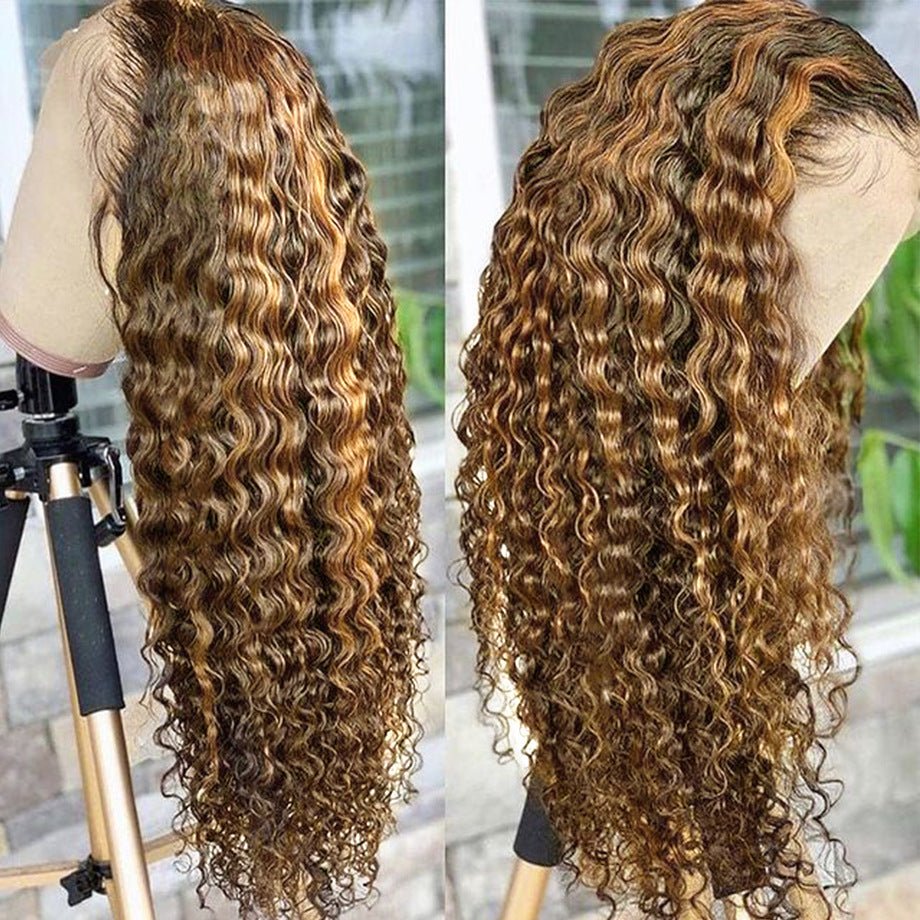 Real Human Hair Highlighting Headgear Lace Frontal Wig - Boss Boutique Hair and Accessories