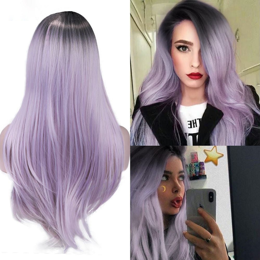 Wignee Long Straight Grass Green Synthetic Fiber Heat Resistant Wigs - Boss Boutique Hair and Accessories