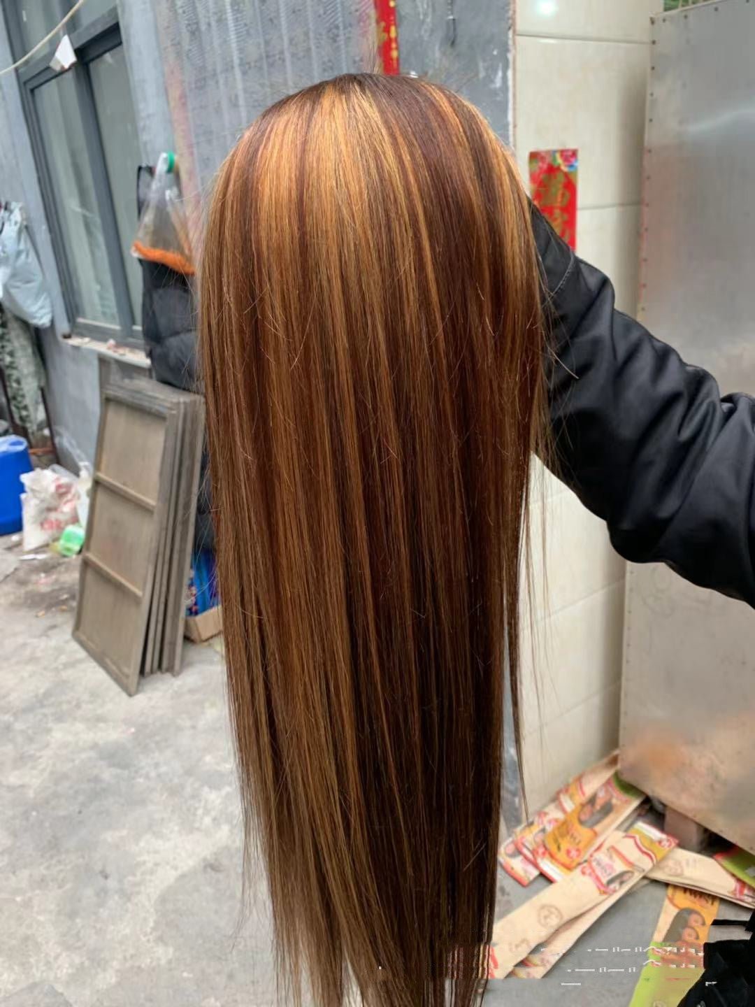 Real Human Hair Highlighting Headgear Lace Frontal Wig - Boss Boutique Hair and Accessories