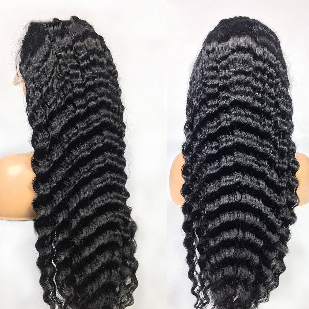 Deep Wave Human Hair Lace Frontal Wigs - Boss Boutique Hair and Accessories