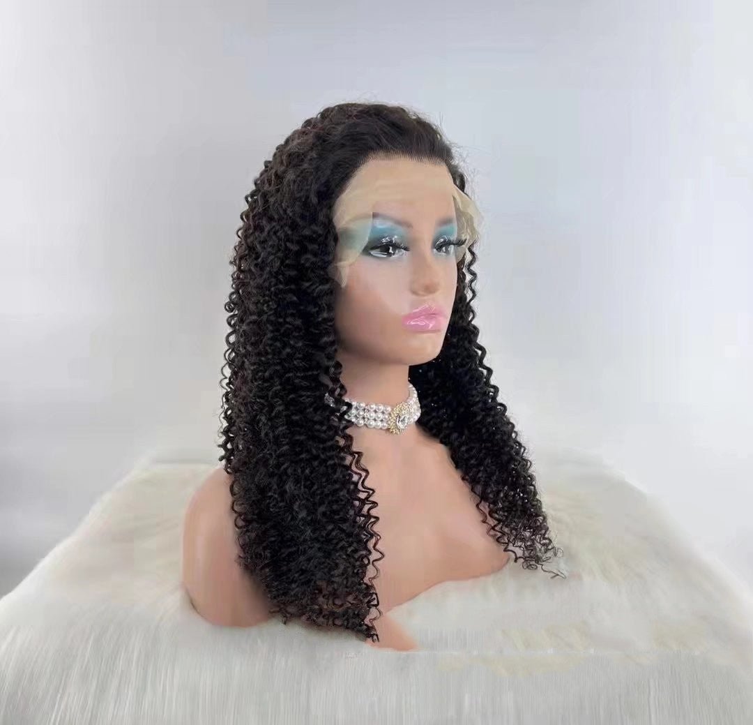 Jerry Curly 13x4 Lace Front Human Hair Wigs150 - Boss Boutique Hair and Accessories