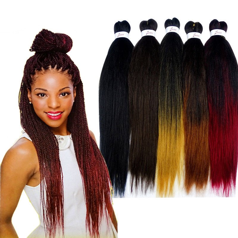 African Chemical Fiber Long Straight Cornrows Wigs - Boss Boutique Hair and Accessories