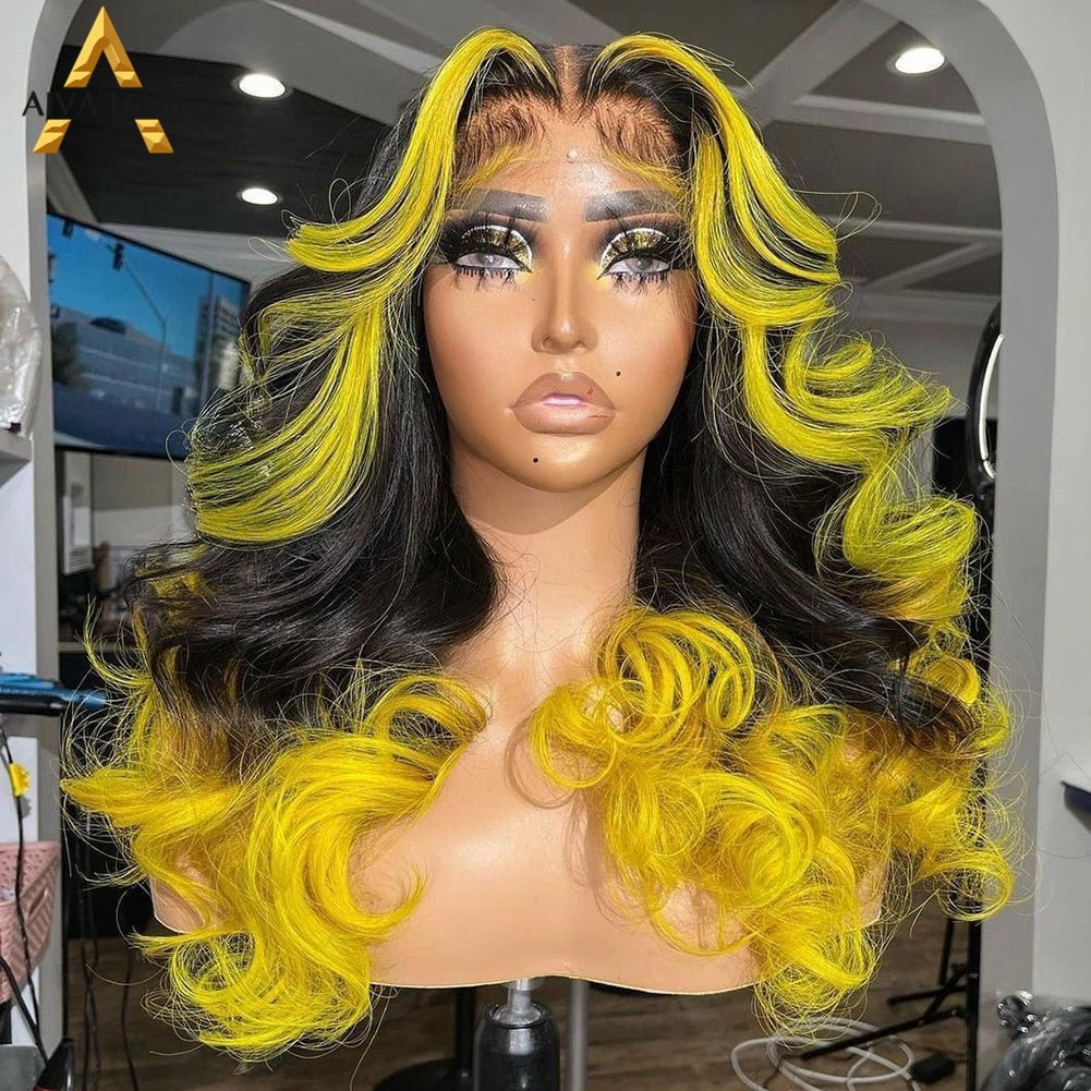 Gradient Orange Yellow Blue And Green Real Hair Headgear - Boss Boutique Hair and Accessories