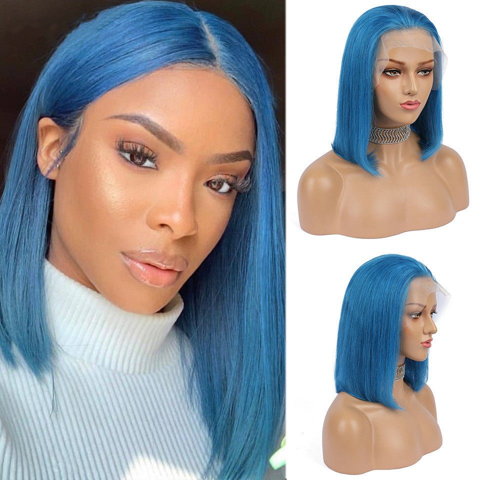 Human Hair Bob Wigs Green Short Bob Wig - Boss Boutique Hair and Accessories