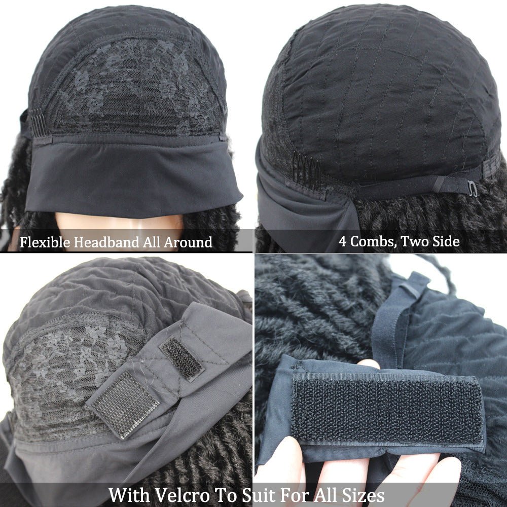 Ribbon Long Curly Crochet Hair Wig Head Cover - Boss Boutique Hair and Accessories