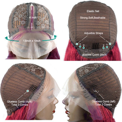 Short Straight 1B - 99J Colored Bob Human Hair Wig - Boss Boutique Hair and Accessories