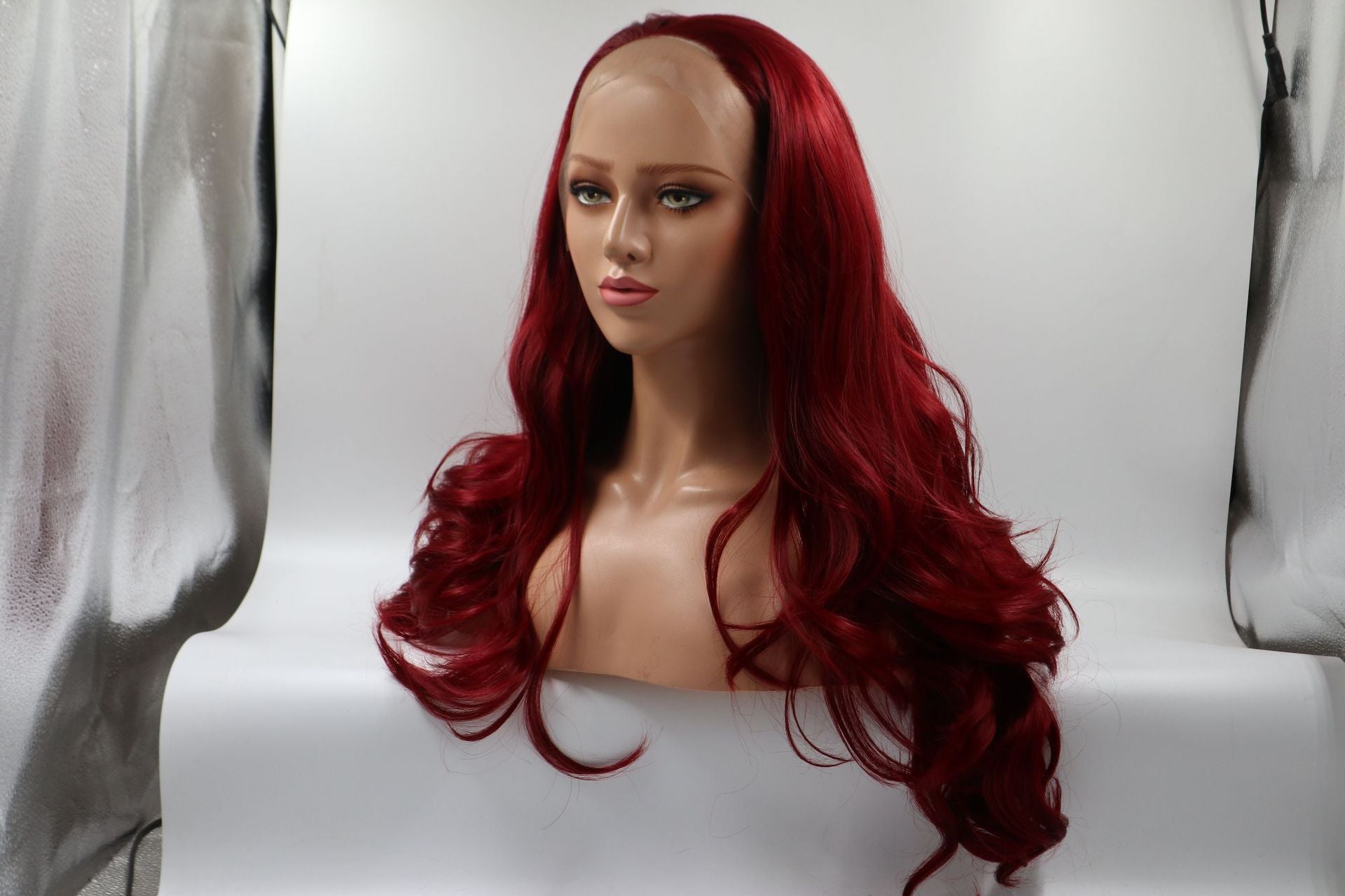 Burgundy front lace chemical fiber wig - Boss Boutique Hair and Accessories