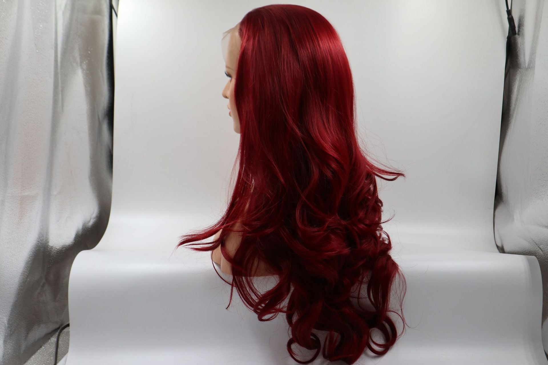 Burgundy front lace chemical fiber wig - Boss Boutique Hair and Accessories